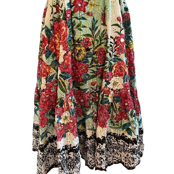 Twin-Set Simona Barbieri Embellished Eyelet Floral Babydoll Dress | SZ M - Picture 12 of 17